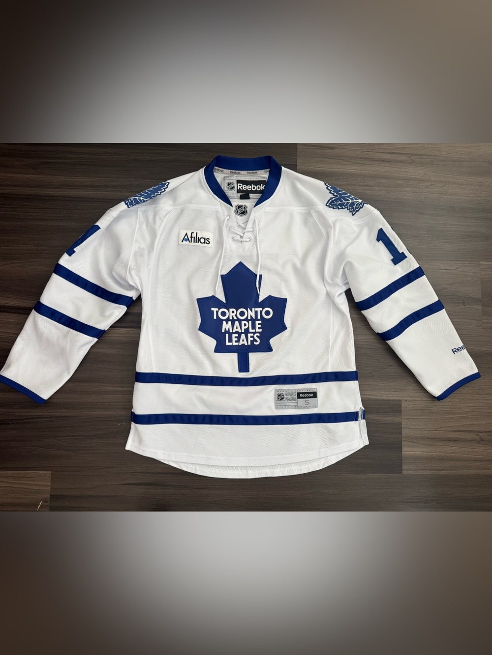 Reebok Toronto Maple Leafs ‘WOOD’ #11 NHL Hockey Stitched Jersey Men’s Small